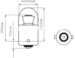 Bollamp 6V 5W, Dashbord