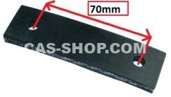 Rubber mount middle pipe+muffler BL  (70mm)
