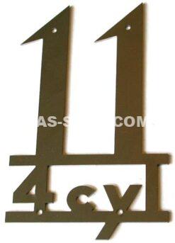 Embleem 11CV achterscherm RVS