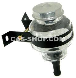 Brake fluid glass complete with rubber cap, low model